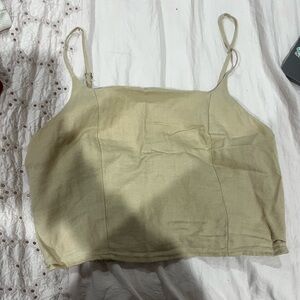 Women's Cream Spaghetti Strap Top